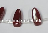 CAA187 15.5 inches 8*19mm freeform red agate gemstone beads