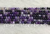 CAA1870 15.5 inches 4mm round banded agate gemstone beads