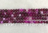CAA1881 15.5 inches 6mm round banded agate gemstone beads