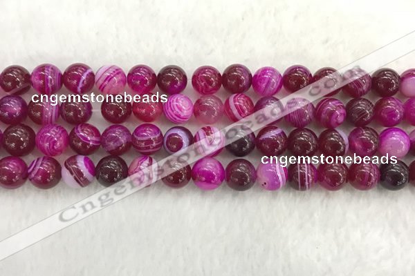 CAA1883 15.5 inches 10mm round banded agate gemstone beads