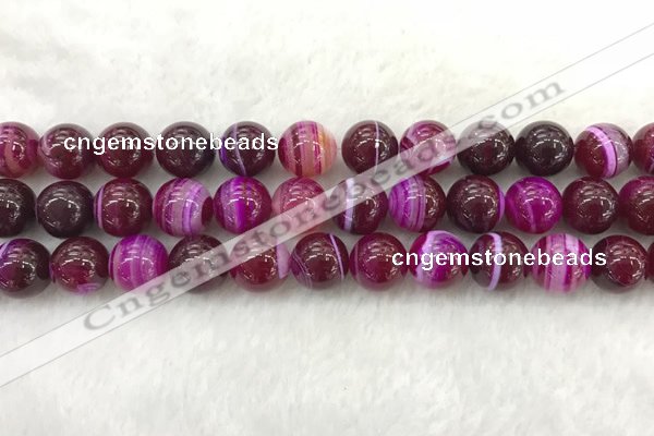 CAA1884 15.5 inches 12mm round banded agate gemstone beads