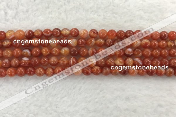 CAA1901 15.5 inches 6mm round banded agate gemstone beads