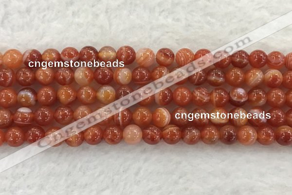 CAA1902 15.5 inches 8mm round banded agate gemstone beads