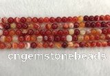 CAA1911 15.5 inches 6mm round banded agate gemstone beads