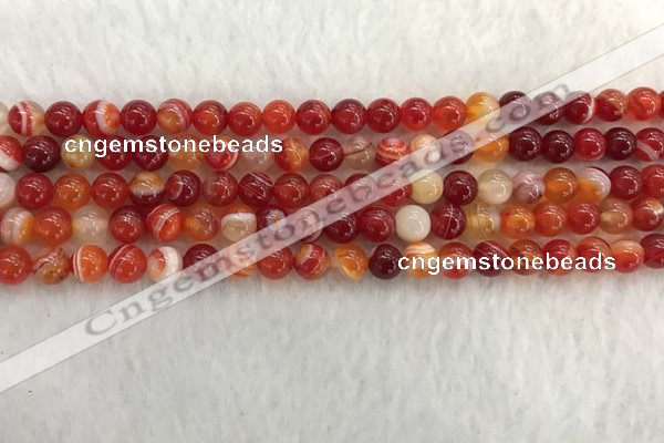 CAA1911 15.5 inches 6mm round banded agate gemstone beads