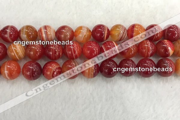 CAA1915 15.5 inches 14mm round banded agate gemstone beads