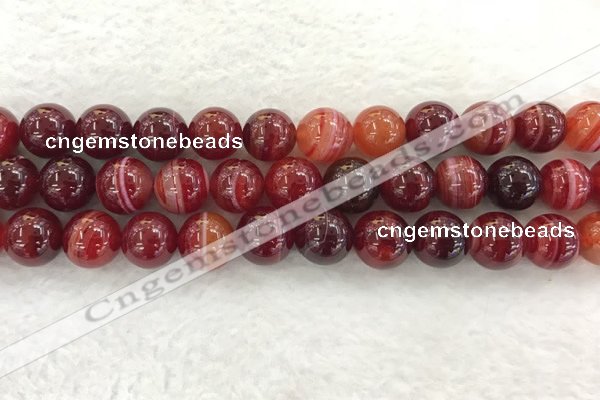 CAA1925 15.5 inches 14mm round banded agate gemstone beads