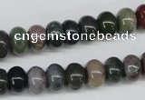 CAA193 15.5 inches 7*10mm rondelle indian agate beads wholesale