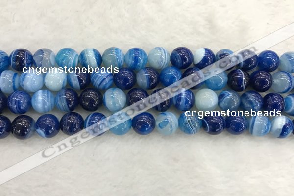 CAA1933 15.5 inches 10mm round banded agate gemstone beads