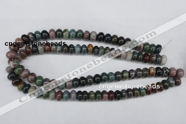 CAA194 15.5 inches 8*12mm rondelle indian agate beads wholesale