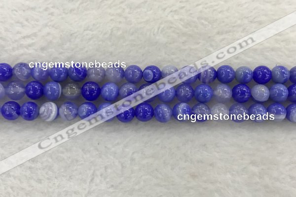 CAA1942 15.5 inches 8mm round banded agate gemstone beads