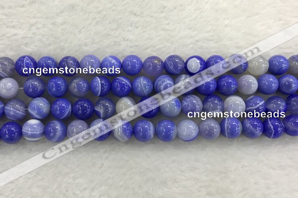 CAA1943 15.5 inches 10mm round banded agate gemstone beads