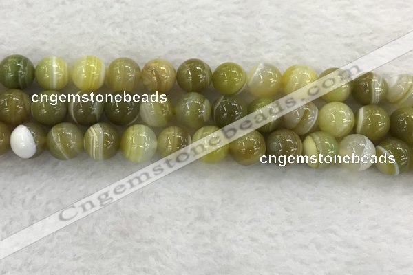 CAA1955 15.5 inches 14mm round banded agate gemstone beads