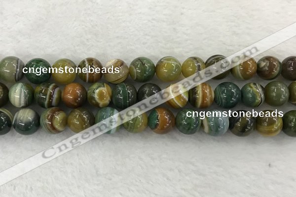 CAA1965 15.5 inches 14mm round banded agate gemstone beads