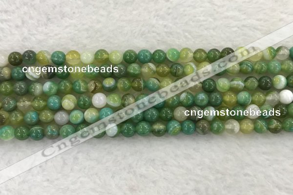 CAA1971 15.5 inches 6mm round banded agate gemstone beads