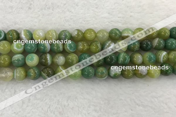 CAA1973 15.5 inches 10mm round banded agate gemstone beads