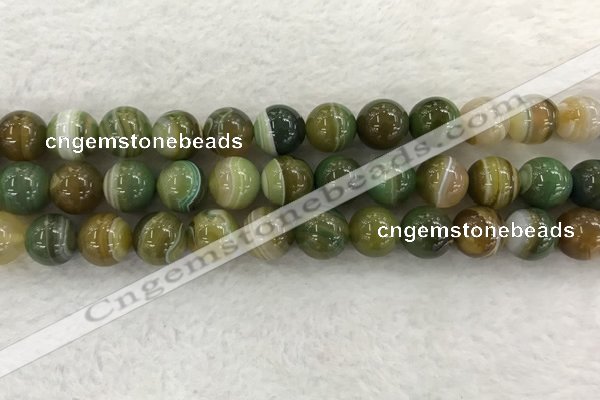 CAA1975 15.5 inches 14mm round banded agate gemstone beads