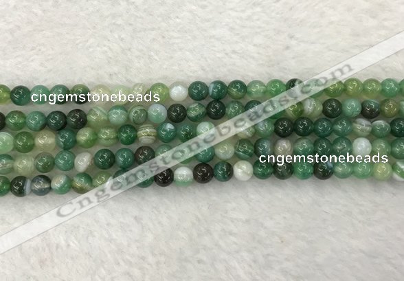 CAA1981 15.5 inches 6mm round banded agate gemstone beads