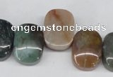 CAA199 Top-drilled 15*20mm oval indian agate beads wholesale