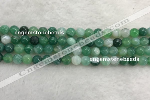 CAA2002 15.5 inches 8mm round banded agate gemstone beads