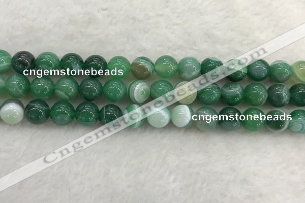 CAA2003 15.5 inches 10mm round banded agate gemstone beads