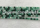 CAA2010 15.5 inches 4mm round banded agate gemstone beads