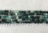 CAA2021 15.5 inches 6mm round banded agate gemstone beads