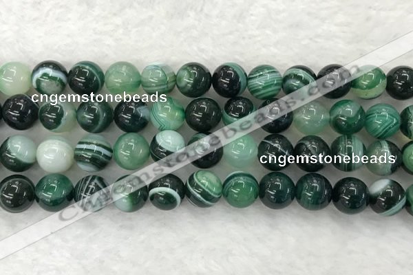 CAA2025 15.5 inches 14mm round banded agate gemstone beads