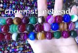 CAA2035 15.5 inches 14mm round banded agate gemstone beads