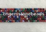 CAA2040 15.5 inches 4mm round banded agate gemstone beads