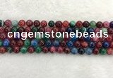 CAA2042 15.5 inches 8mm round banded agate gemstone beads