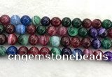 CAA2045 15.5 inches 14mm round banded agate gemstone beads