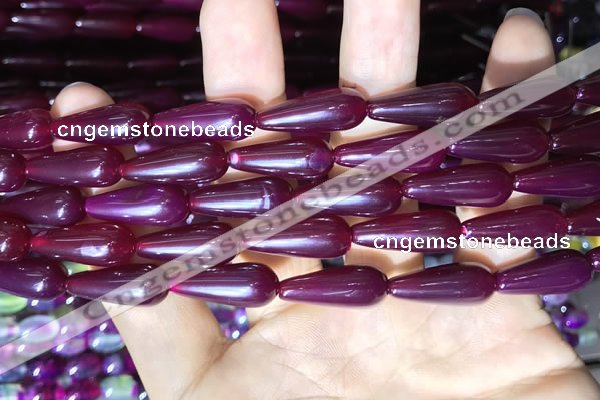 CAA2054 15.5 inches 8*20mm teardrop agate beads wholesale