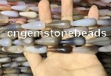 CAA2063 15.5 inches 10*30mm teardrop agate beads wholesale