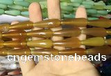 CAA2066 15.5 inches 10*30mm teardrop agate beads wholesale