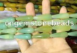 CAA2068 15.5 inches 10*30mm teardrop agate beads wholesale