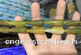 CAA2069 15.5 inches 10*30mm teardrop agate beads wholesale