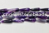 CAA2071 15.5 inches 10*30mm teardrop agate beads wholesale