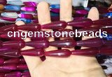 CAA2073 15.5 inches 10*30mm teardrop agate beads wholesale