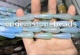 CAA2075 15.5 inches 10*30mm teardrop agate beads wholesale