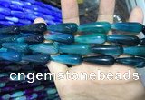 CAA2079 15.5 inches 10*30mm teardrop agate beads wholesale