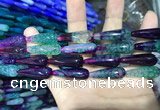 CAA2082 15.5 inches 10*30mm teardrop agate beads wholesale