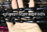 CAA2094 15.5 inches 10*30mm faceted teardrop agate beads