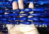 CAA2102 15.5 inches 10*30mm faceted teardrop agate beads