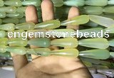 CAA2103 15.5 inches 10*30mm faceted teardrop agate beads