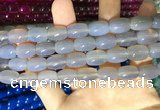 CAA2111 15.5 inches 10*14mm drum agate beads wholesale