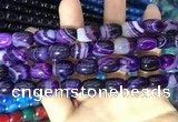 CAA2114 15.5 inches 10*14mm drum agate beads wholesale