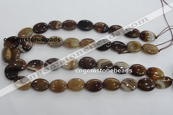 CAA212 15.5 inches 15*20mm oval madagascar agate beads