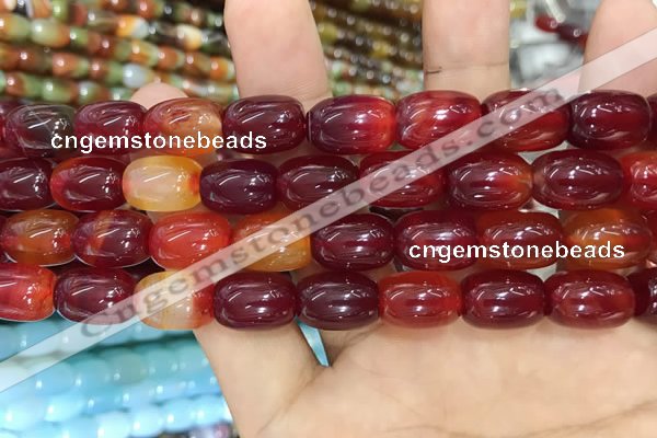 CAA2120 15.5 inches 10*14mm drum agate beads wholesale