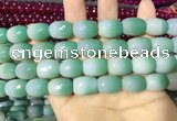 CAA2141 15.5 inches 12*16mm faceted drum agate beads wholesale